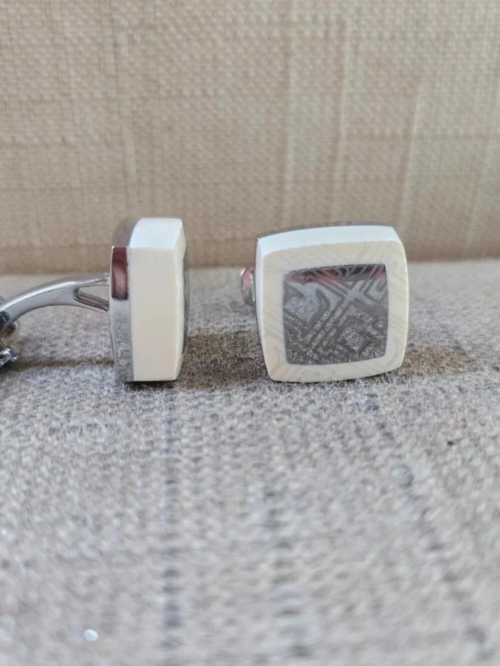 Father Day Gifts Cufflinks White/Silver Tone Fashion Stud Cuff Links Men Jewelry